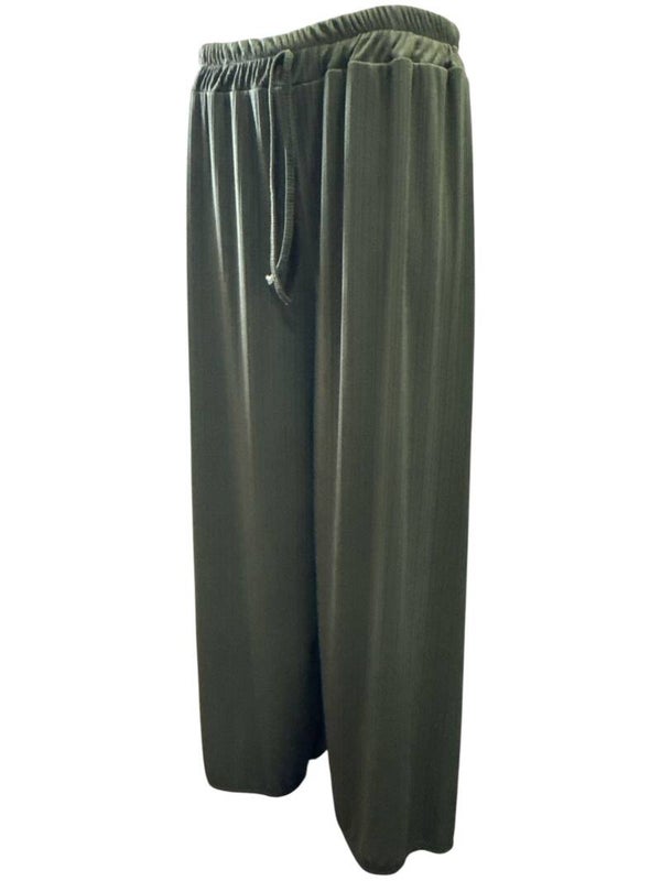Rib broek Isa Legergroen