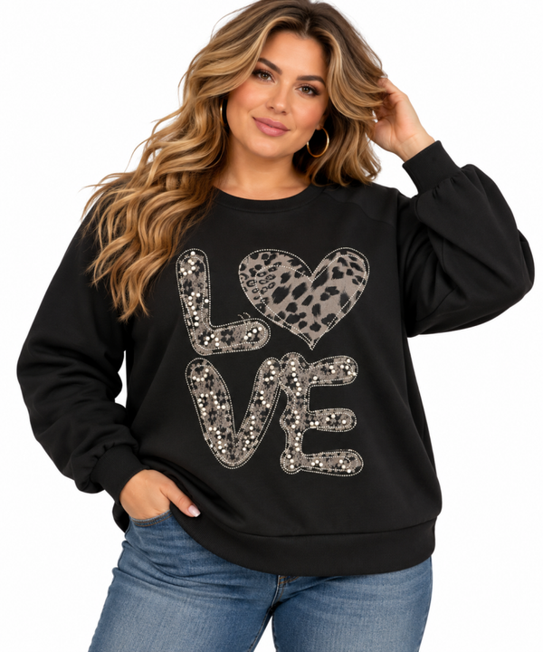 Sweater Love Zwart