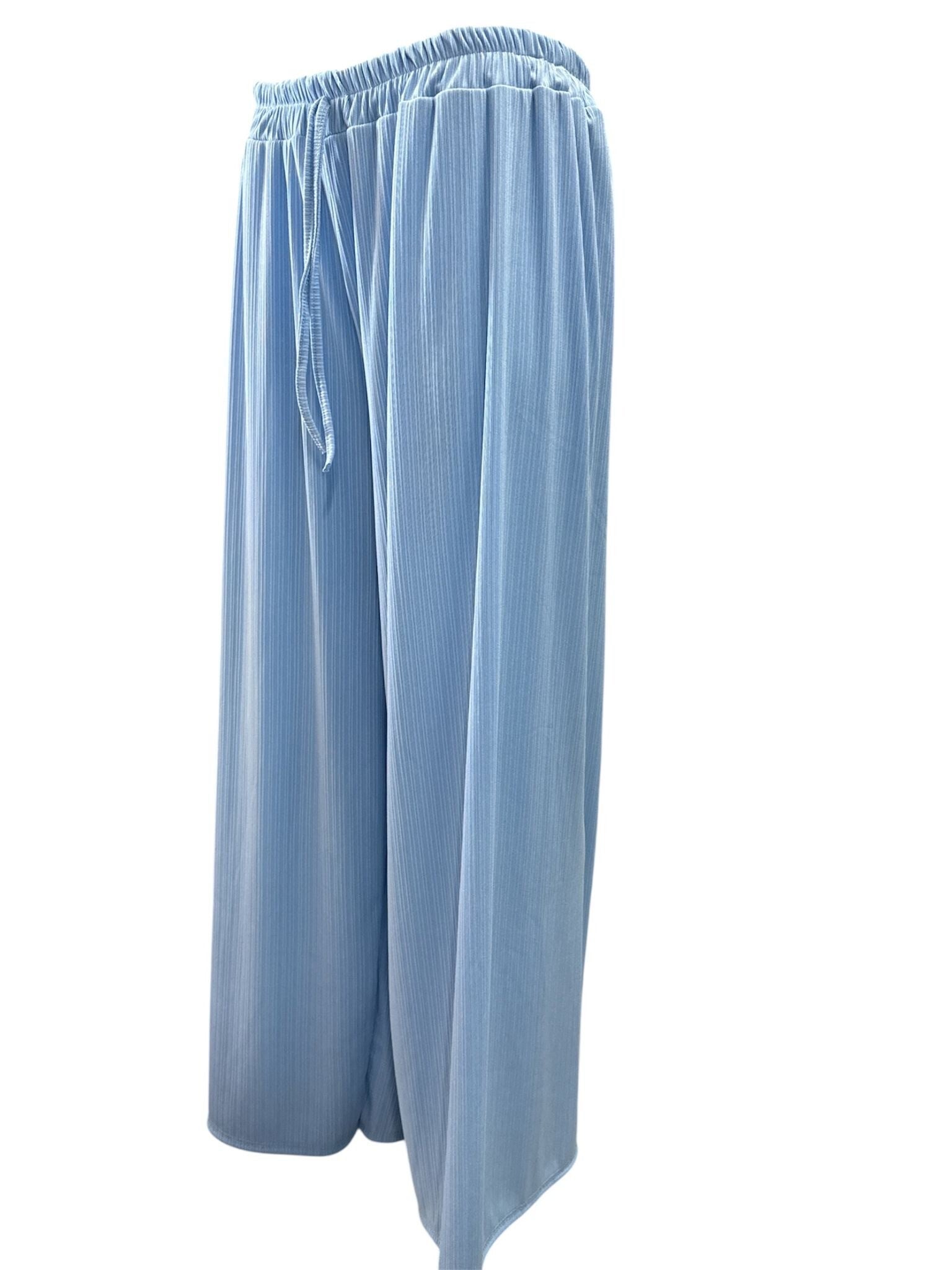 Rib broek Isa Lichtblauw