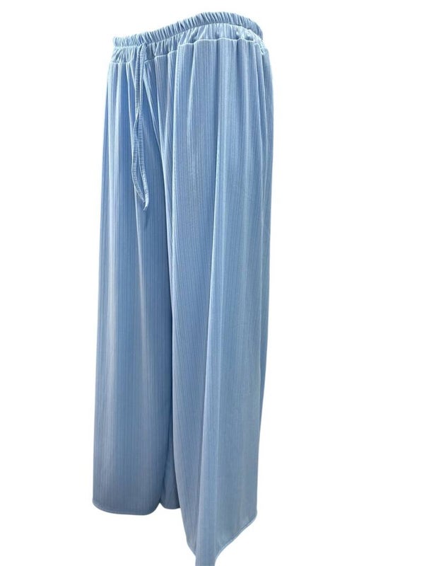 Rib broek Isa Lichtblauw