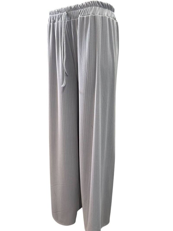 Rib broek Isa Grijs