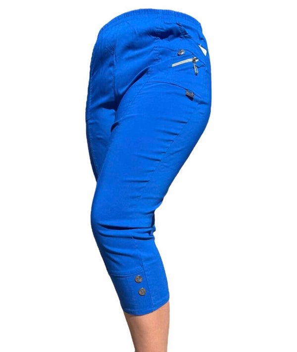 3/4 stretch broek kobaltblauw Cherry Berry