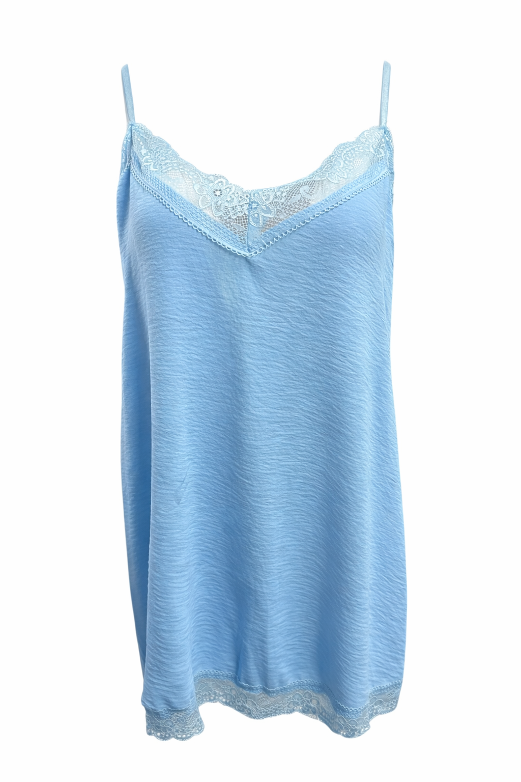 Topje met kant Licht blauw