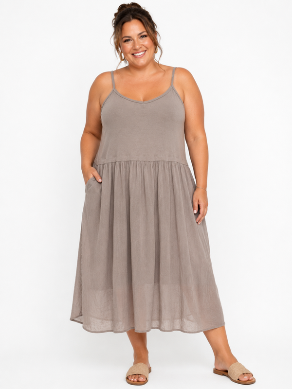 Jurk Janine Taupe