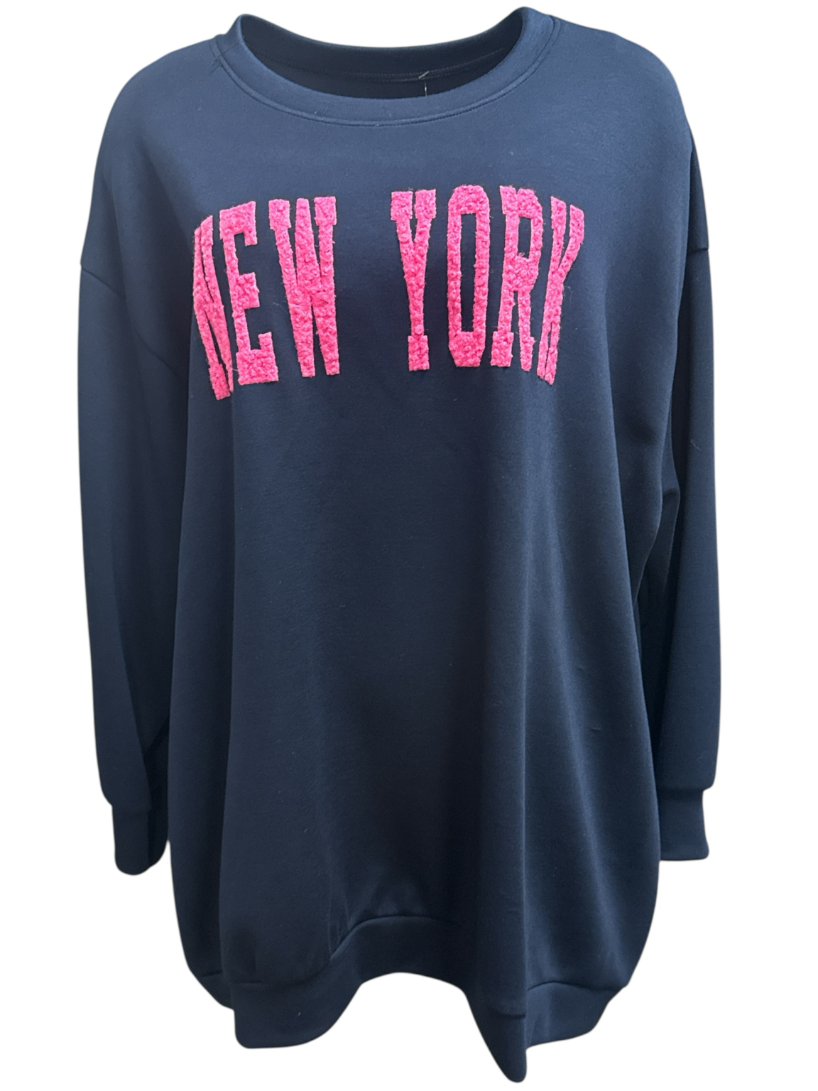 Sweater New York Donker Blauw (Plus-Size)