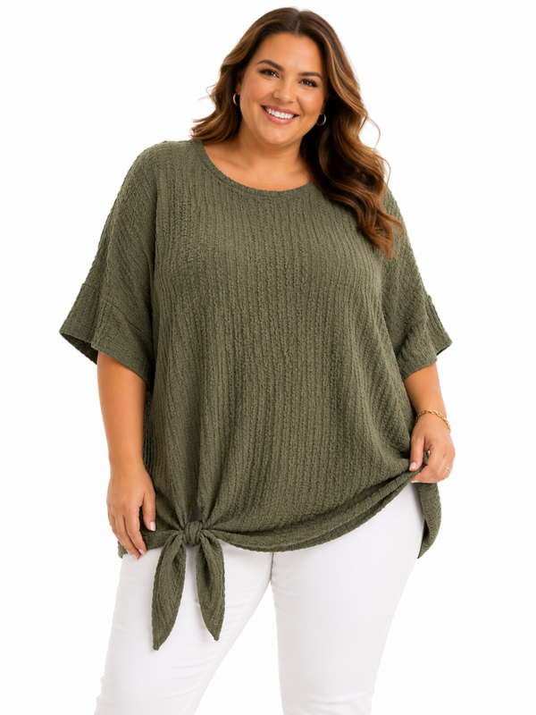 Plus-size shirt Marit Army
