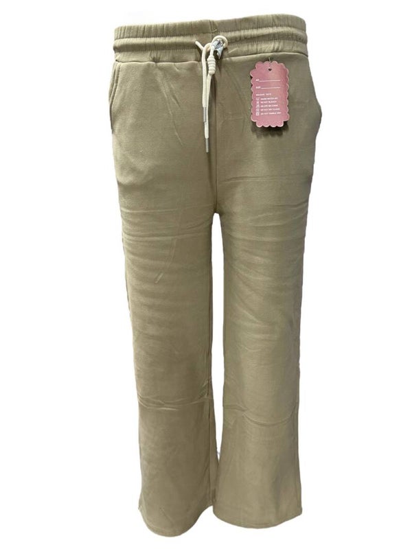 Broek beige/taupe met zachte binnen voering