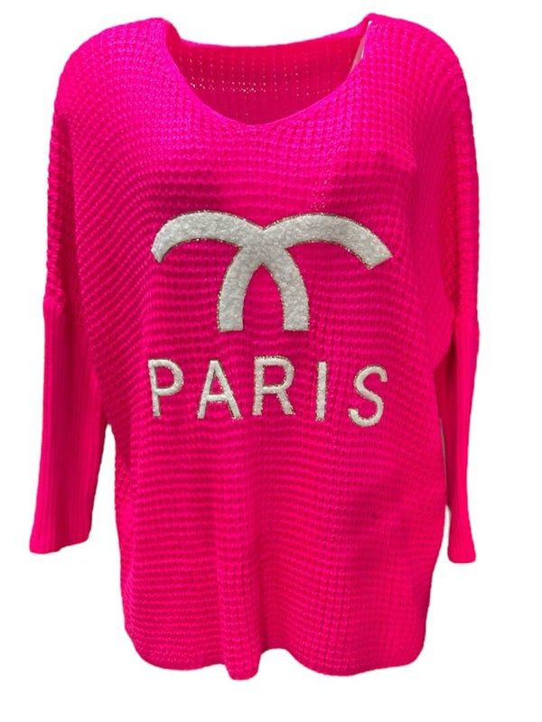 Trui Paris roze (plus) Parijs