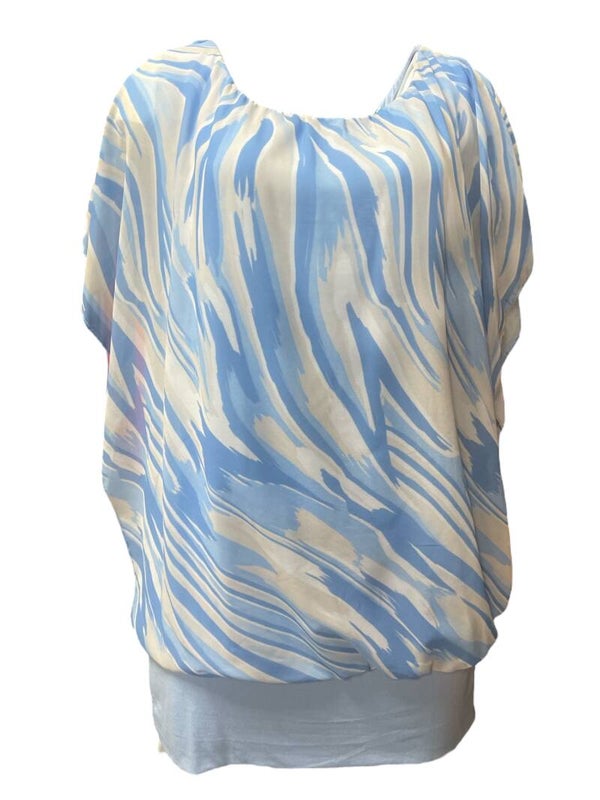 Voille shirt Merrie blauw