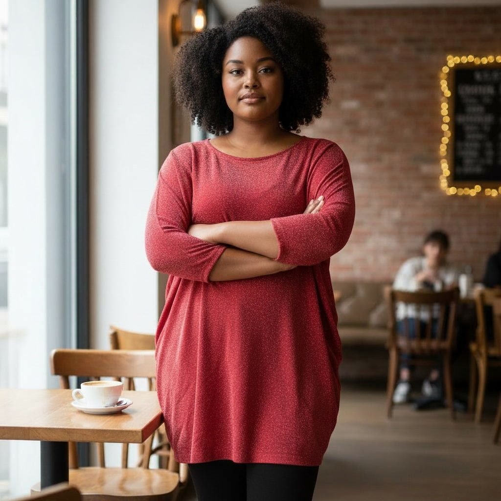 Shirt Dominique Rood  ( plus)