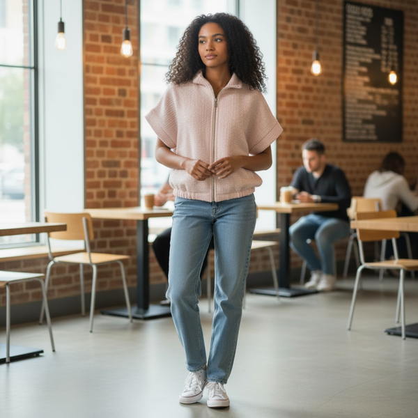 Bomber Bodywarmer Taat Roze