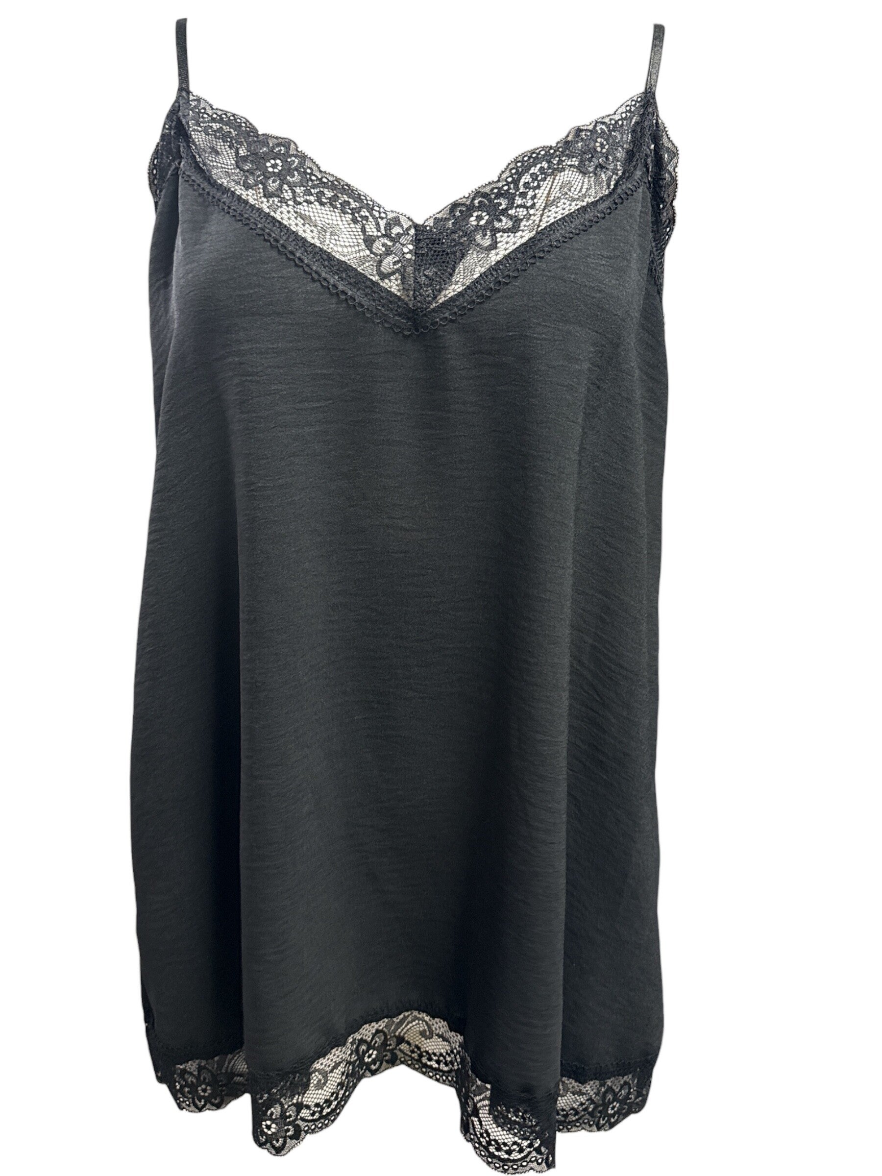 Topje met kant Zwart