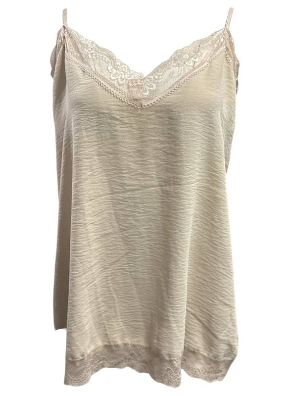 Topje met kant Beige