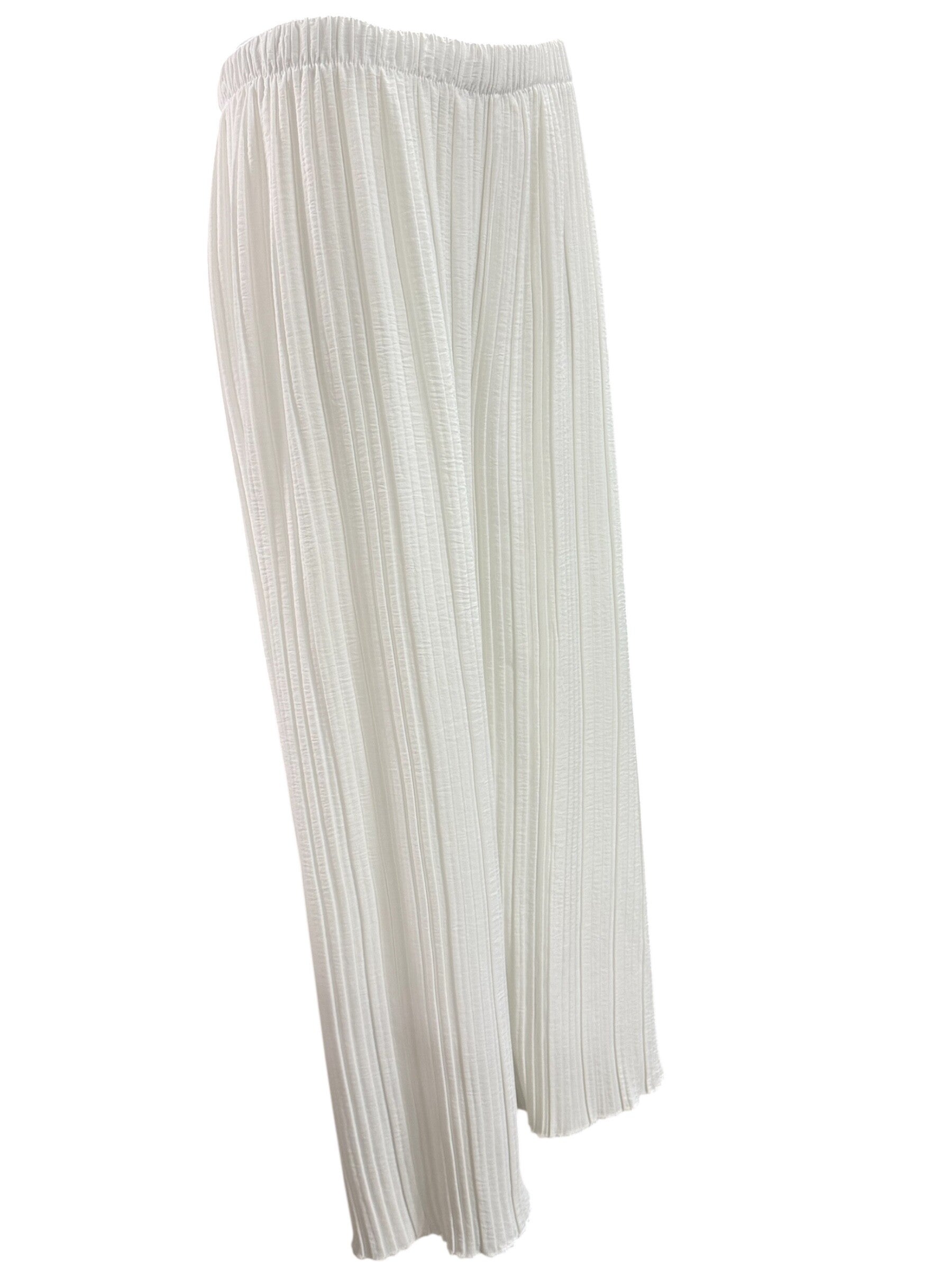 Broek Plissé Roomwit