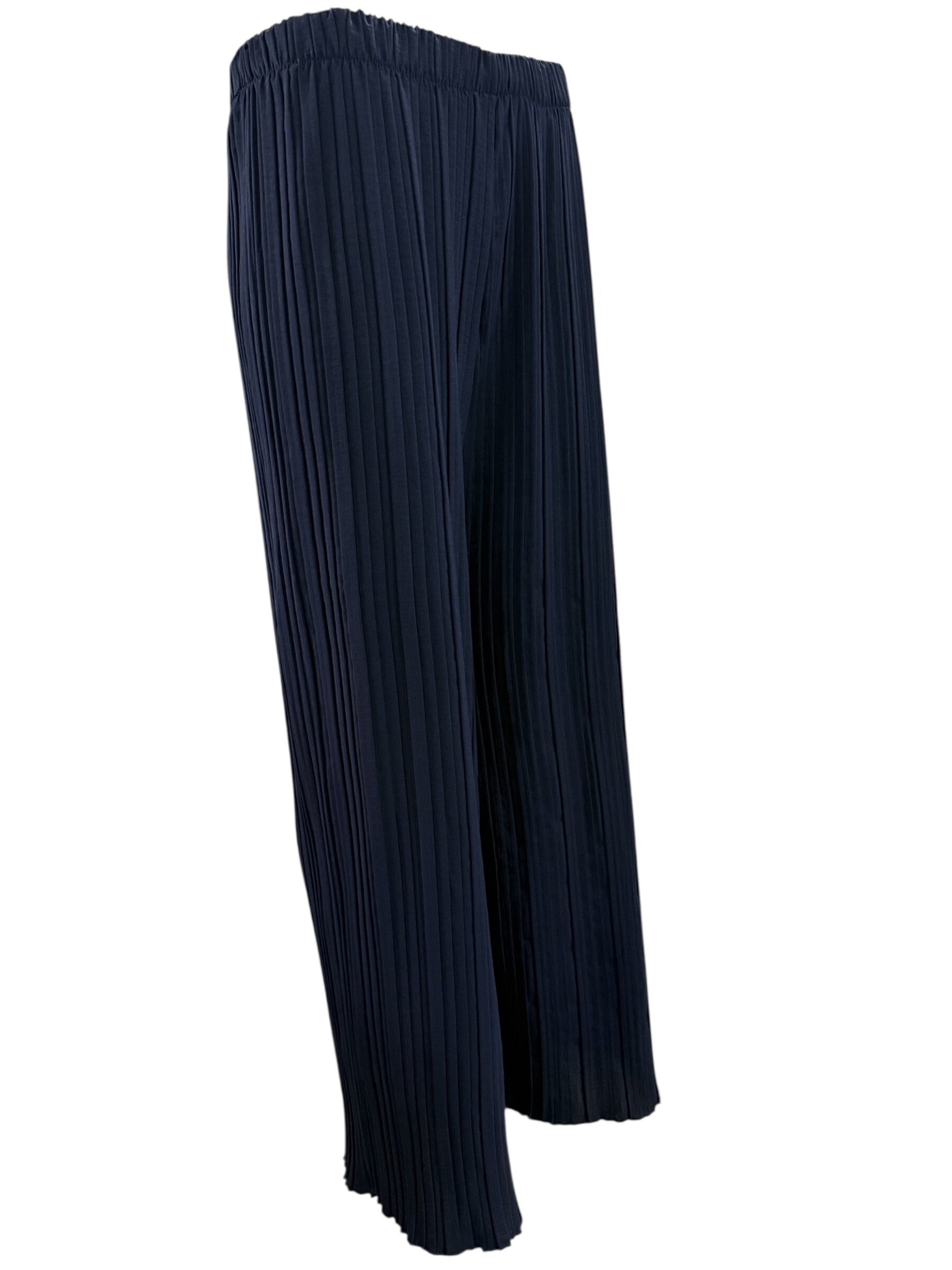 Broek Plissé Donkerblauw