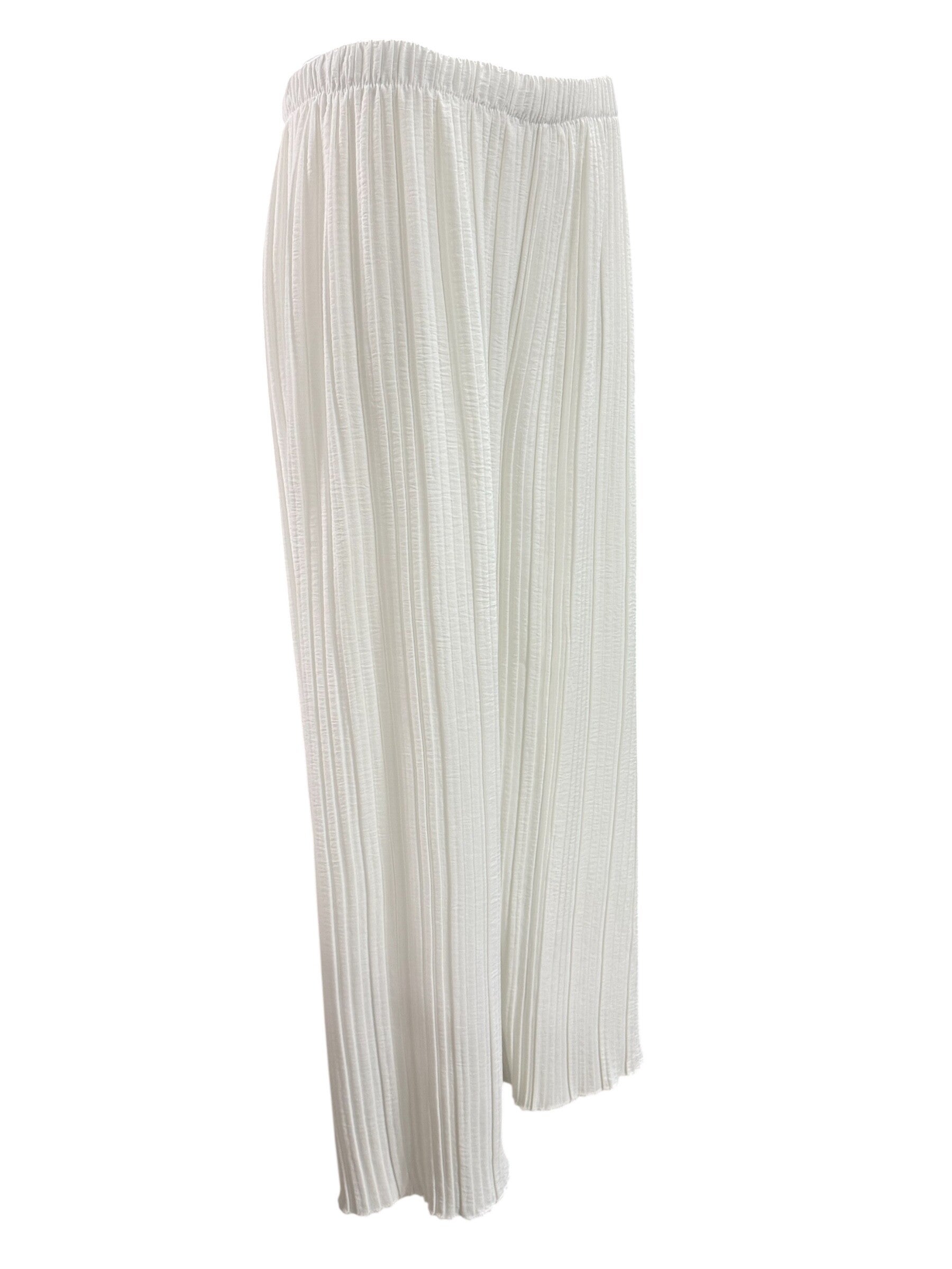 Broek Plissé Roomwit