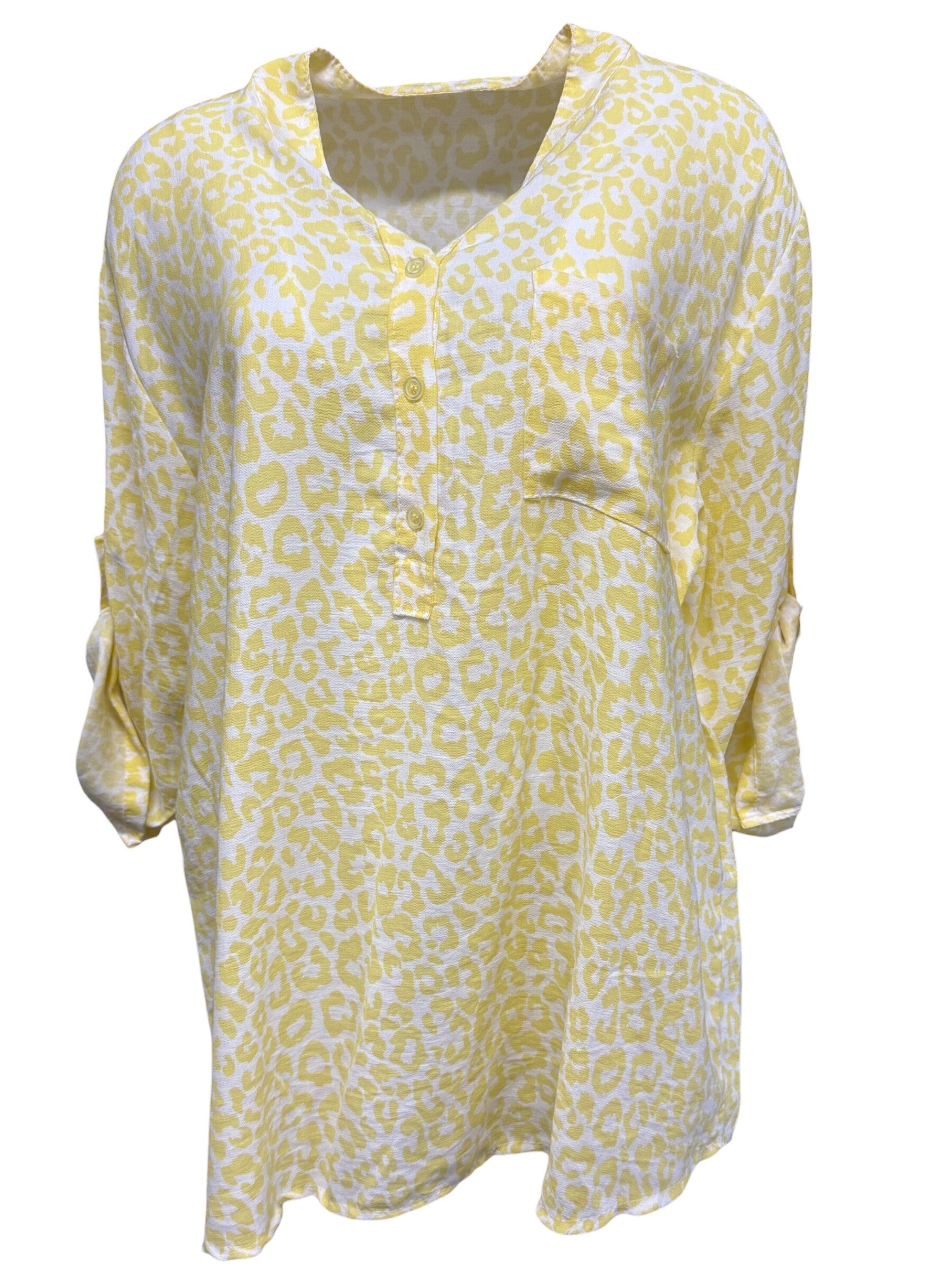 Leopard Blouse Geel