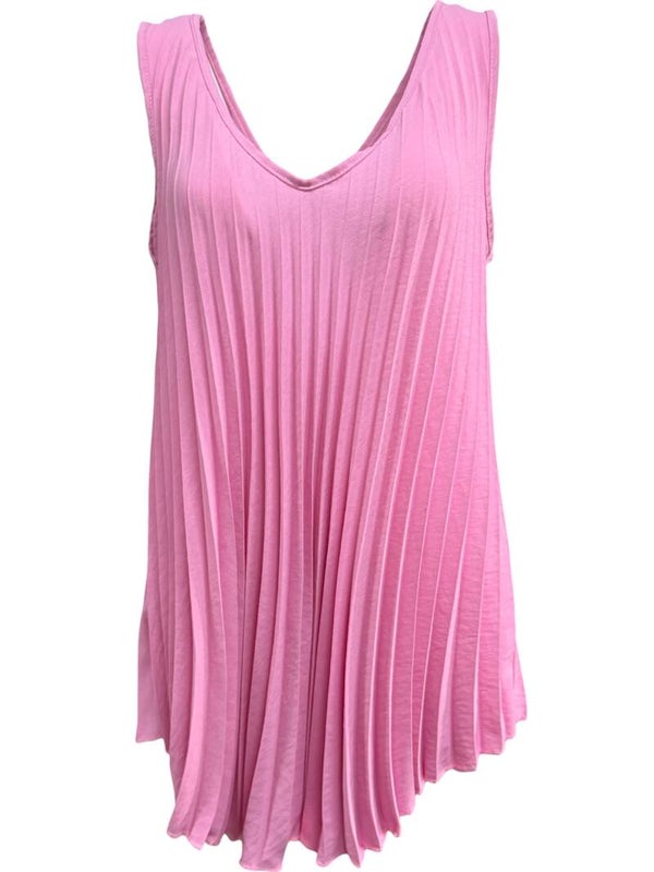 Plissé top Roze