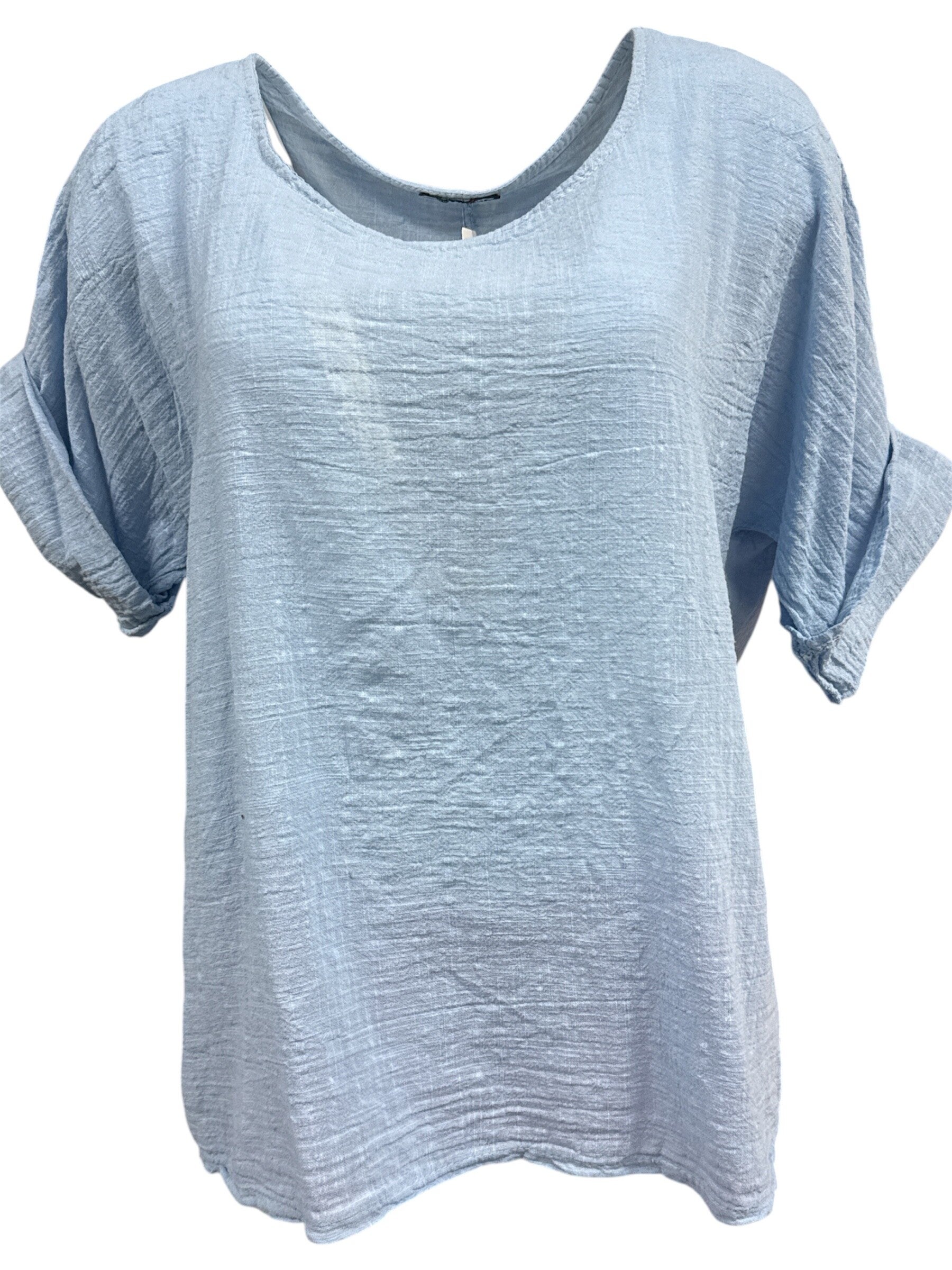 Shirt Katoen Linda Lichtblauw