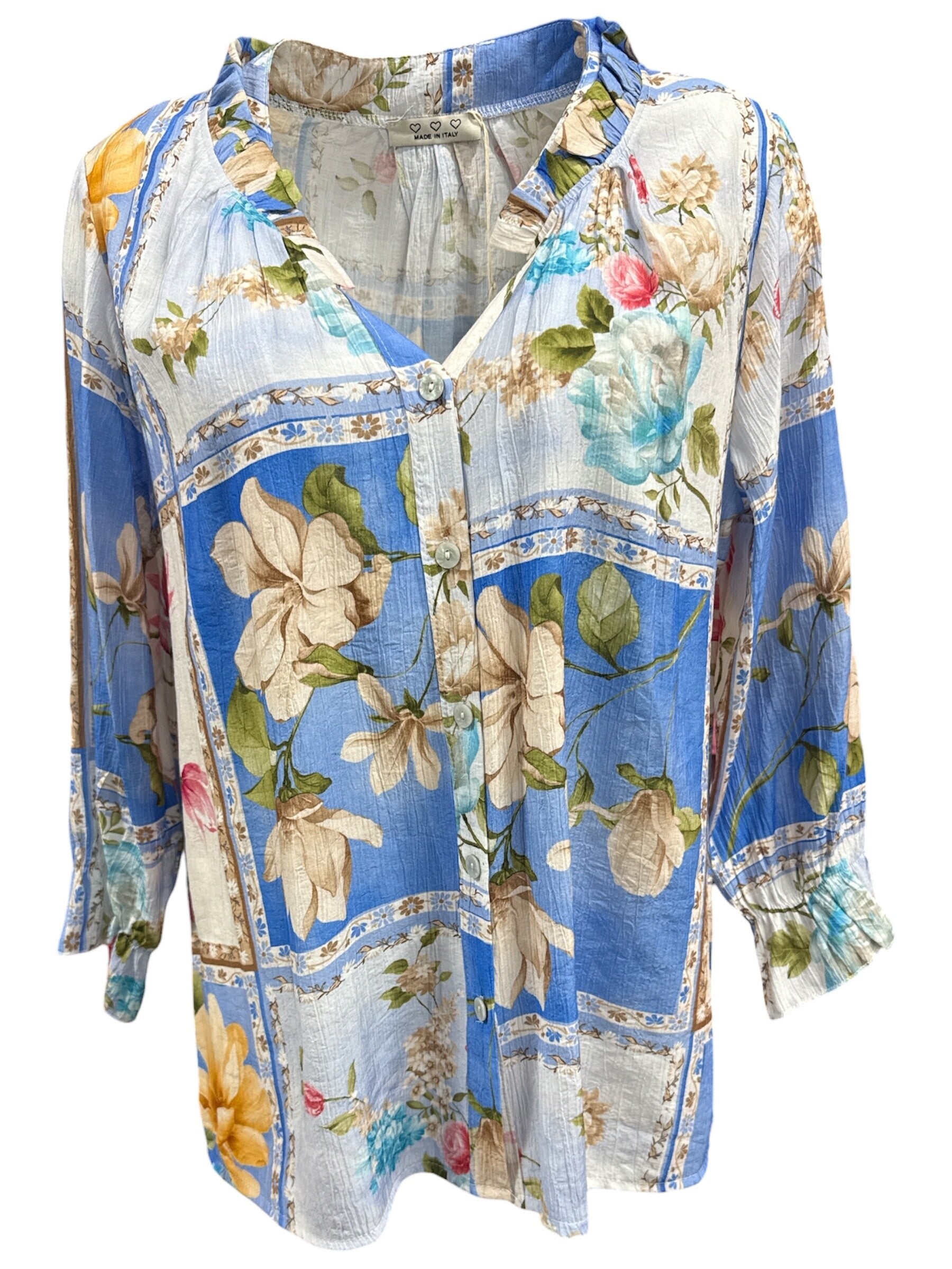 Blouse Viscose Demi Blauw