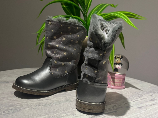 Bottines argentées étoiles P25