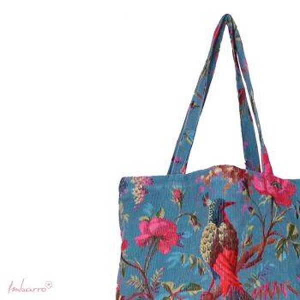 Shopper "Paradise rib blue"