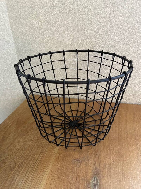 Draadmand zwart rond hoog