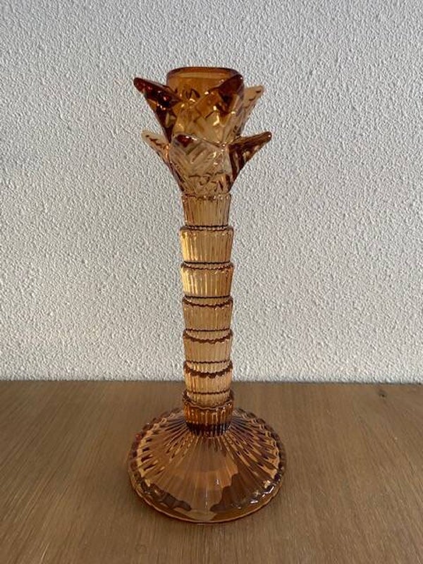 Kandelaar palmboom goudbruin 21cm