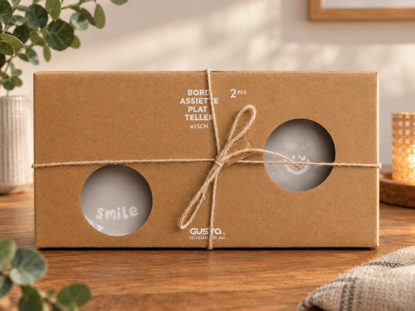 Gusta Smiley Gebaksbordjes Set van 2 | Ø 15 cm
