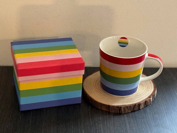 🌈 Mok Gestreept in Pride Kleuren - PPD