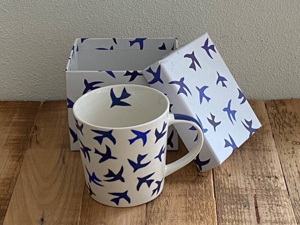 Witte mok met blauwe vogels – PPD