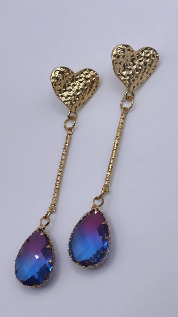 Hartjes/blauw-paarse druppels