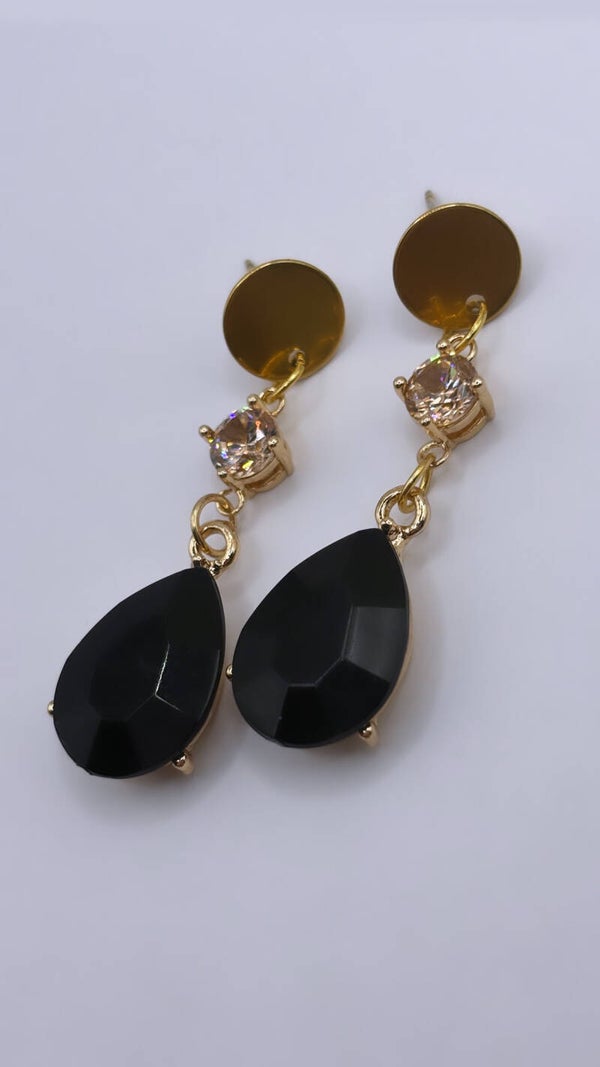 Combi glas zwart/peche