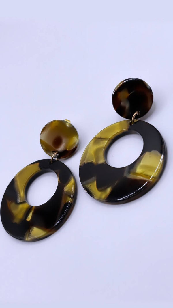 Beige/donkerbruin acryl