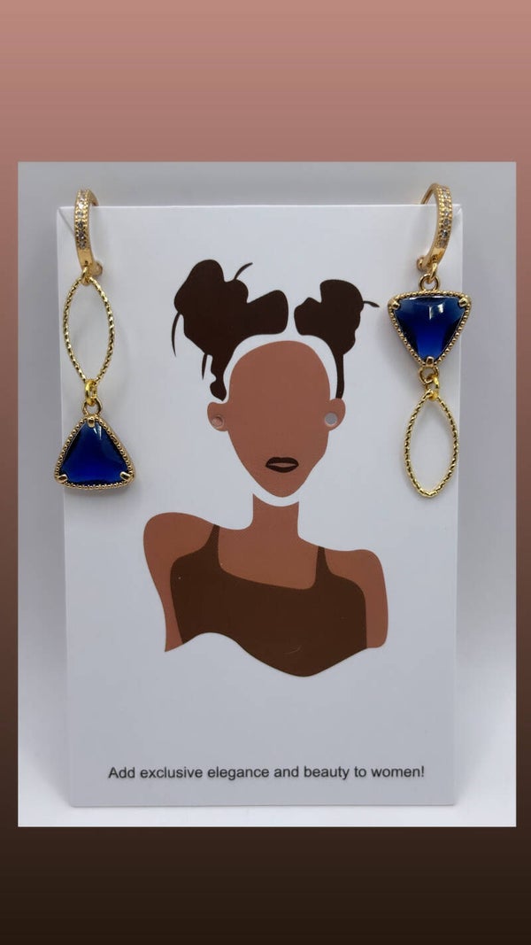 Driehoekjes oneven donkerblauw