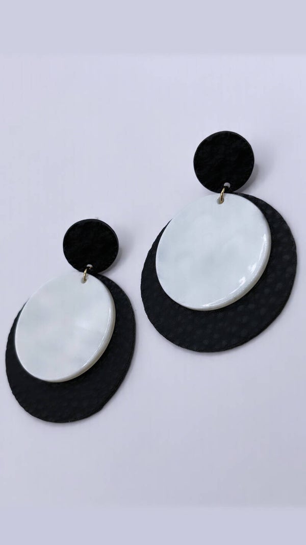 Polaris crème/zwart leer