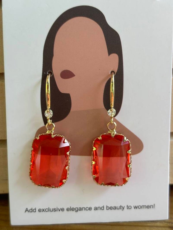 Rode rechthoeken glas