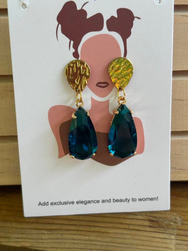 Blauwe druppels glas