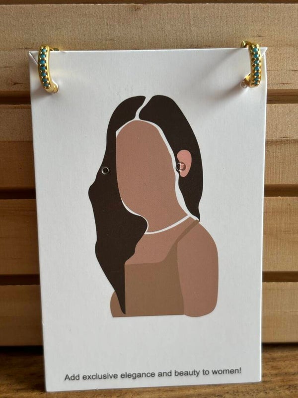 Hoops turquoise roestvrij staal