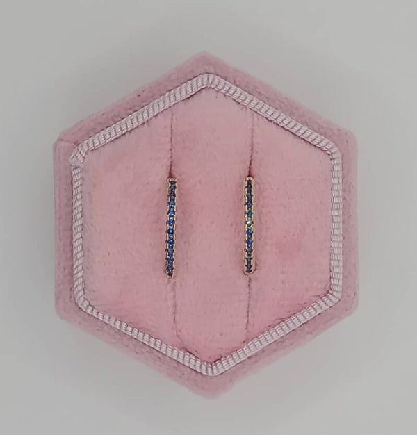 Hoops blauwe strasjes dun