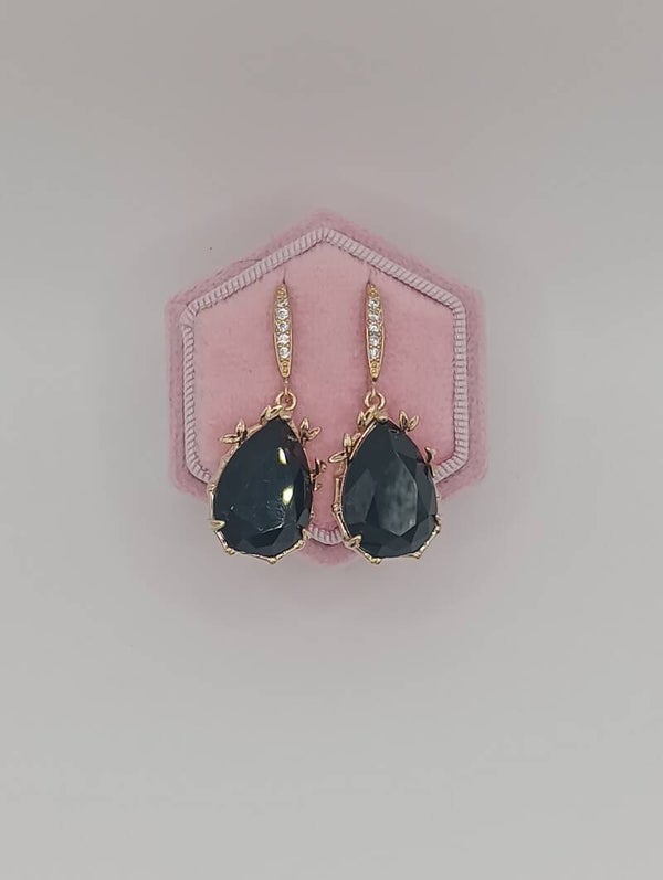 Druppels medium zwart / goud