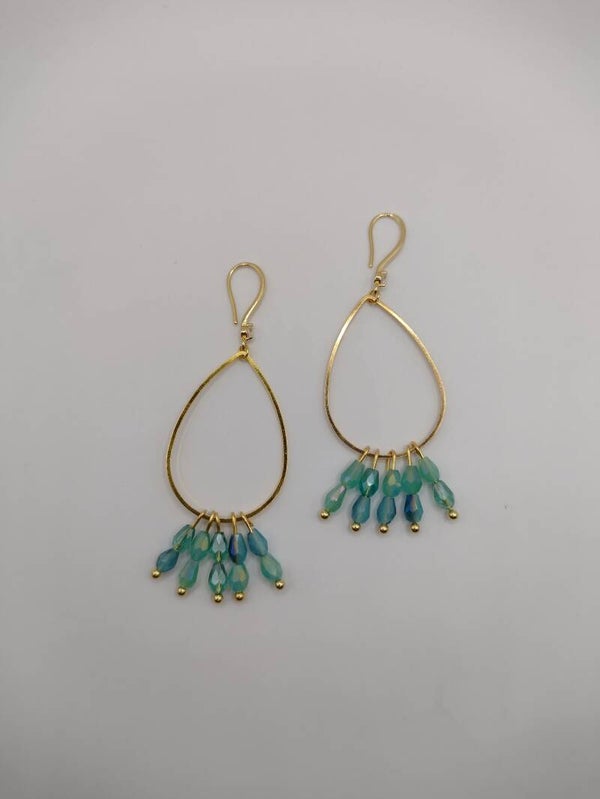 Druppel kralen turquoise