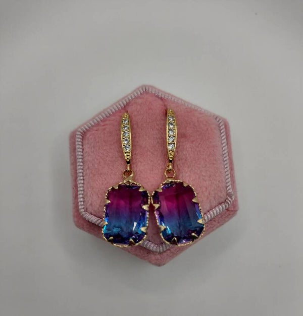 Vierkantjes blauw/paars