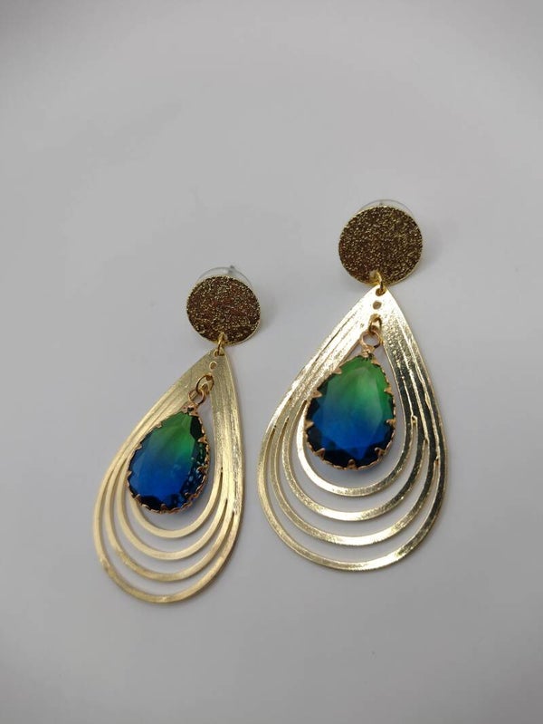 Blauw/groene druppels