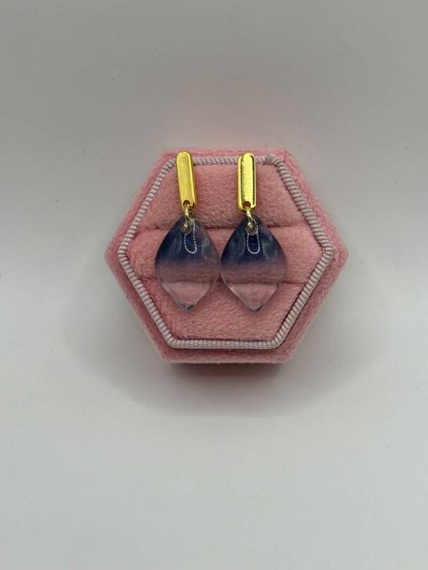 Blaadjes blauw/doorzichtig