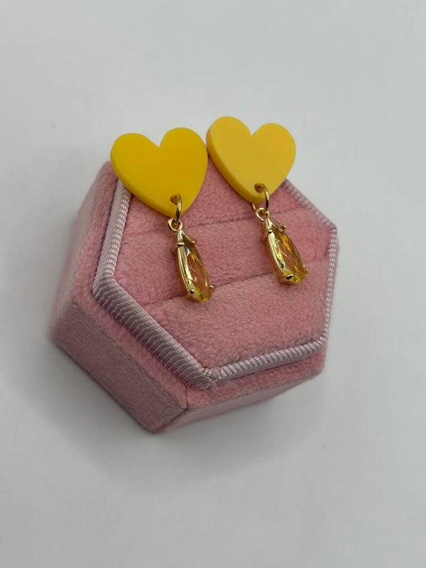 Hartjes / druppeltjes geel