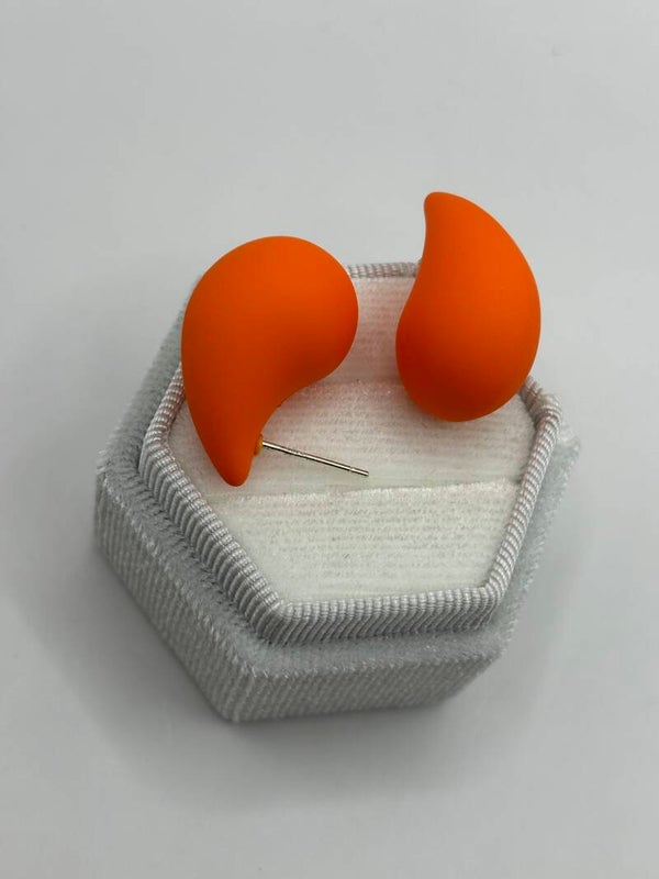 Matte druppels oranje