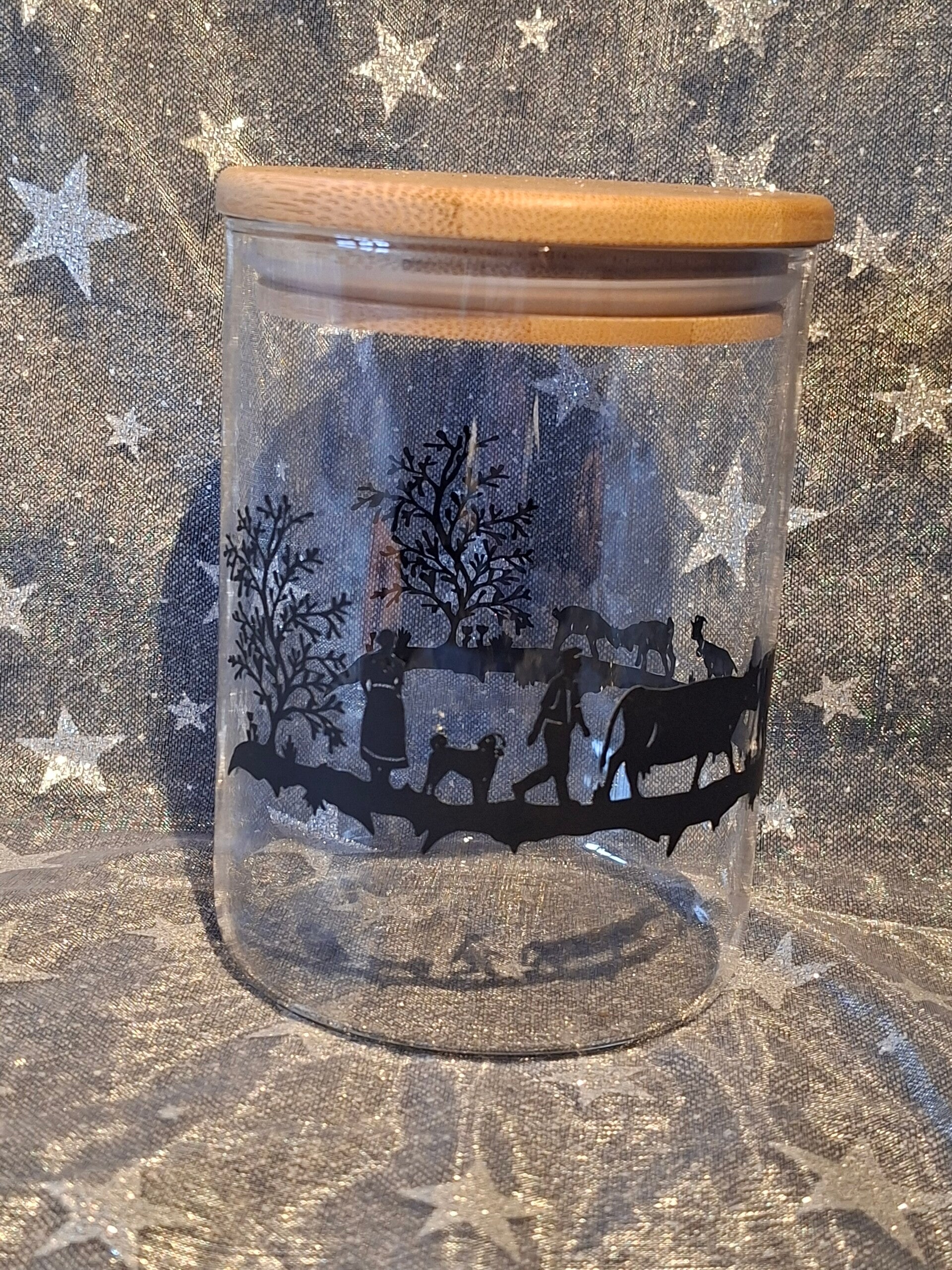 Vorratsglas Scherenschnitt