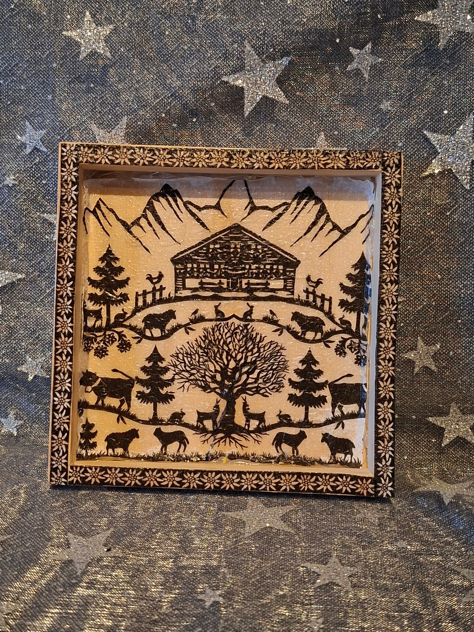 Deko-Rähmchen Scherenschnitt