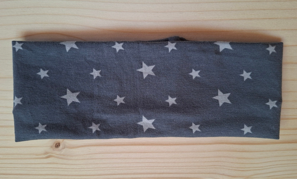 Stirnband Grau/Sterne